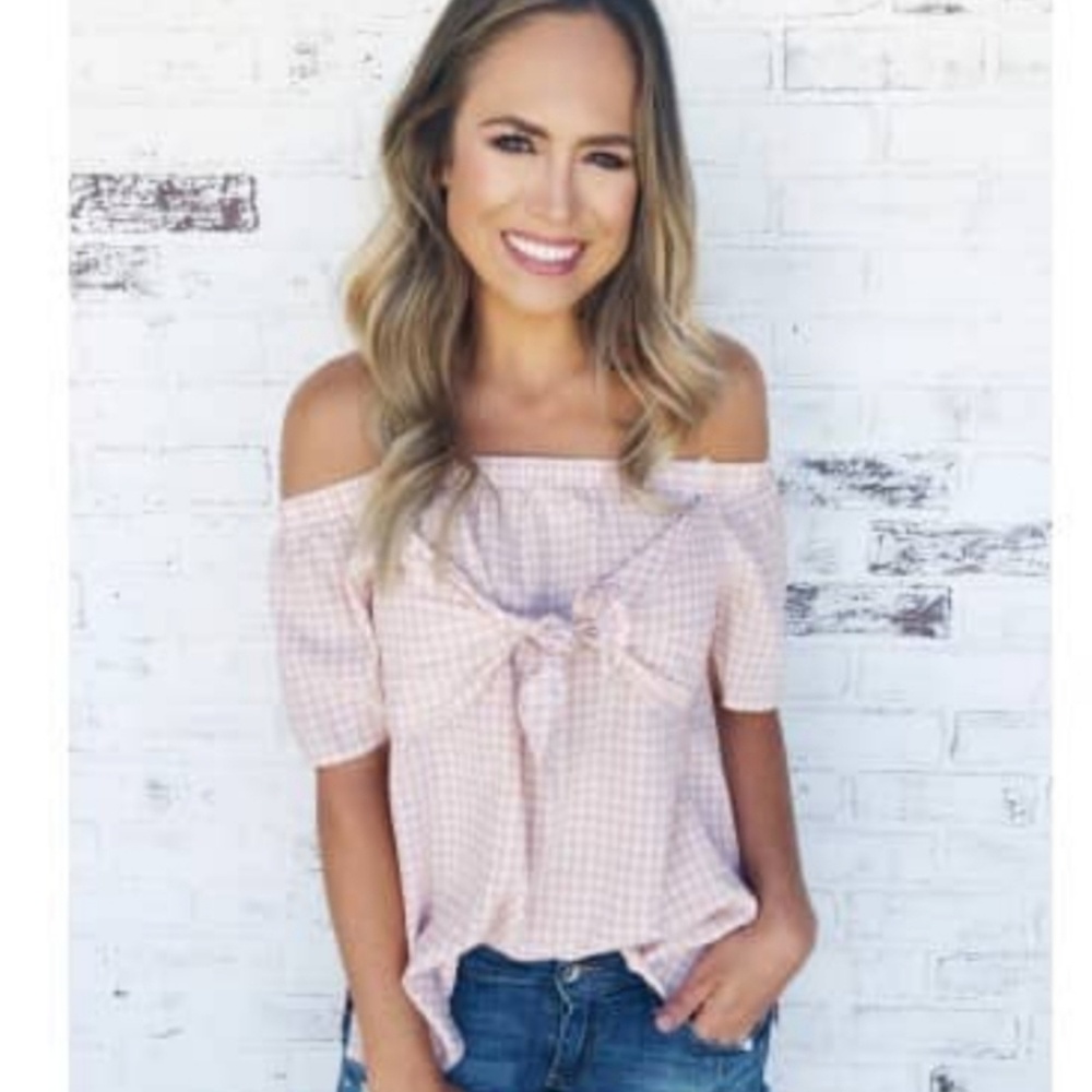 Pink Off Shoulder Top